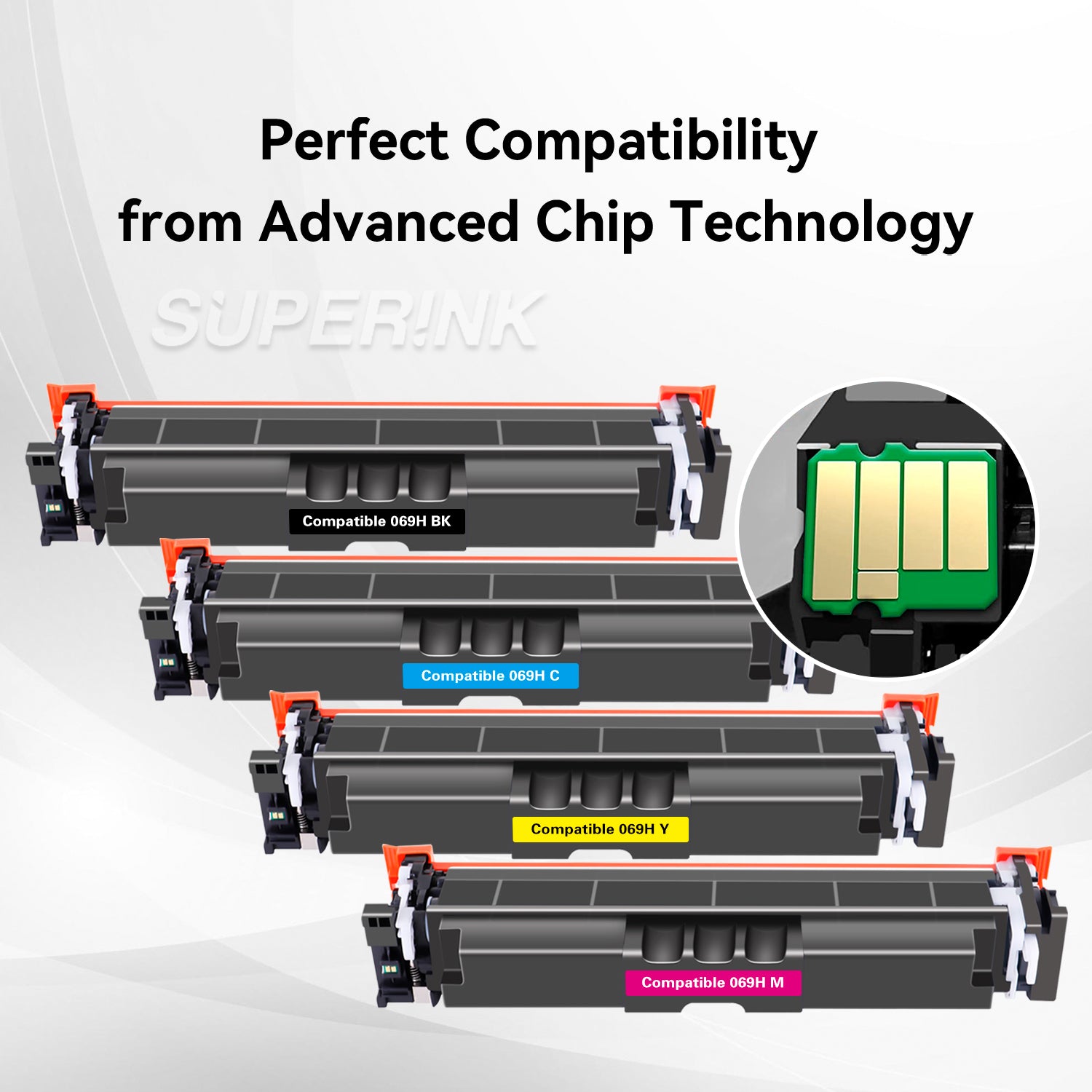 Compatible Canon 069H Toner Cartridge Combo With Chip High Yield By Superink