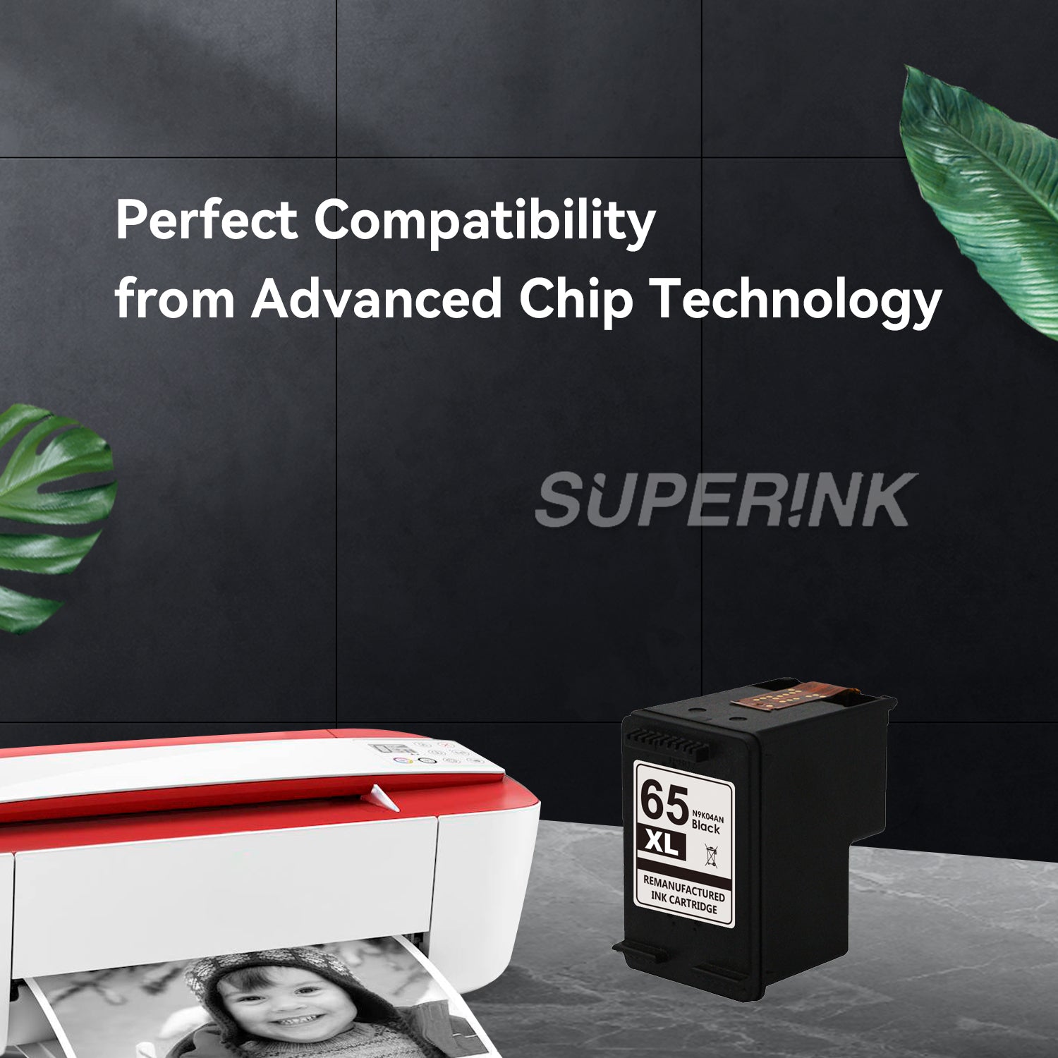 Compatible HP 65XL (HP N9K04AN) Ink Cartridge Black By Superink