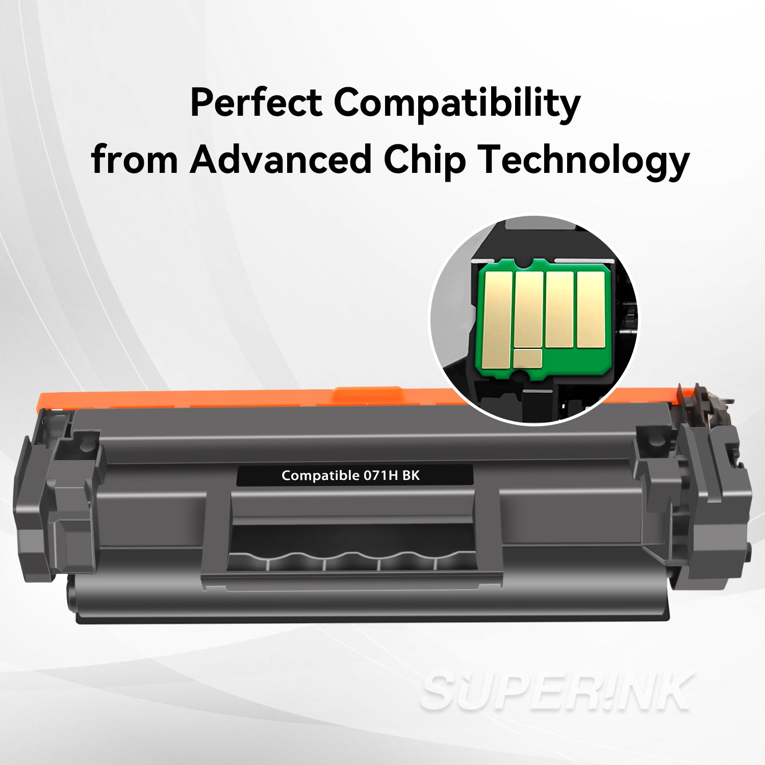 Compatible Canon 071H With Chip Black Toner Cartridge By Superink