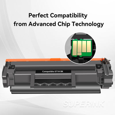 Compatible Canon 071H With Chip Black Toner Cartridge By Superink