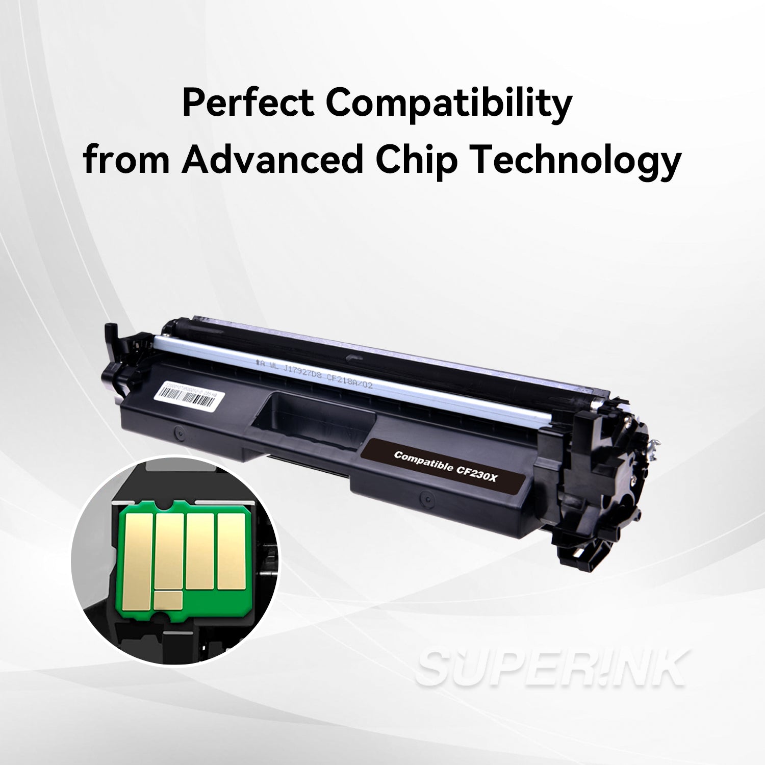 Cartouche de toner noir HP CF230X compatible avec la puce Par Superink