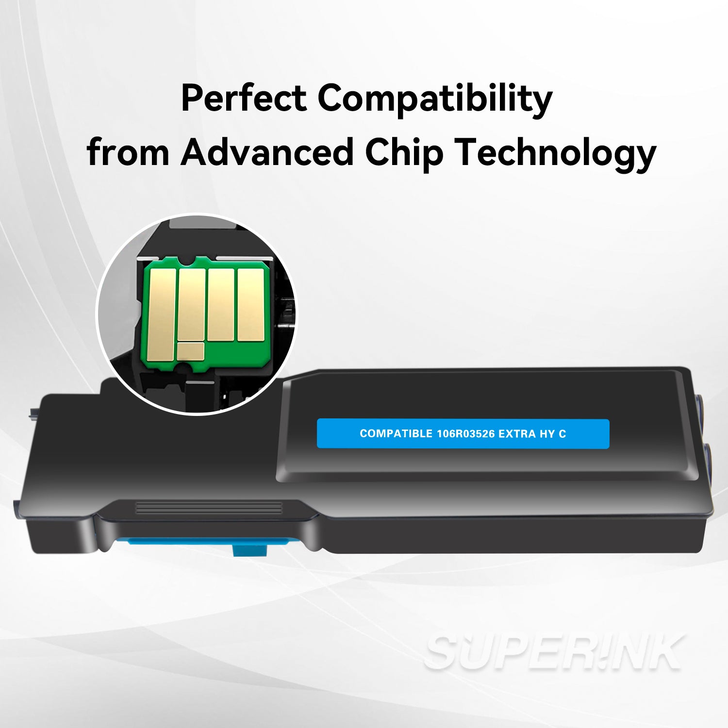 Compatible Xerox 106R03526 Cyan Toner Cartridge By Superink