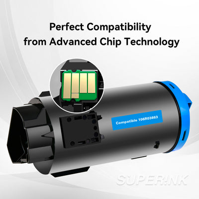 Compatible Xerox 106R03863 Cyan Toner 9000 Pages by Superink