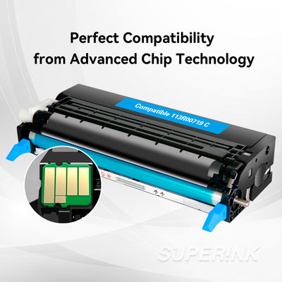 Compatible Xerox 6180 / 113R00719 Cyan Toner Cartridge By Superink