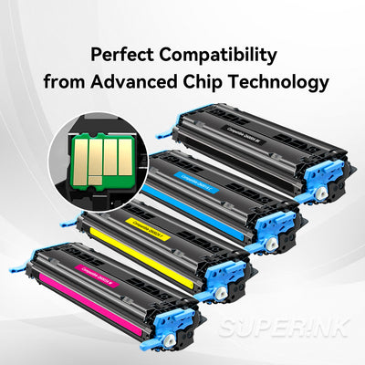 Compatible HP 124A Toner Cartridge Set By Superink