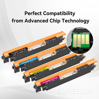 Compatible HP 130A Combo Toner Cartridge BK/C/M/Y By Superink