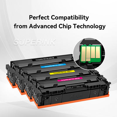Compatible HP 206A With Chip Toner Cartridge Set By Superink