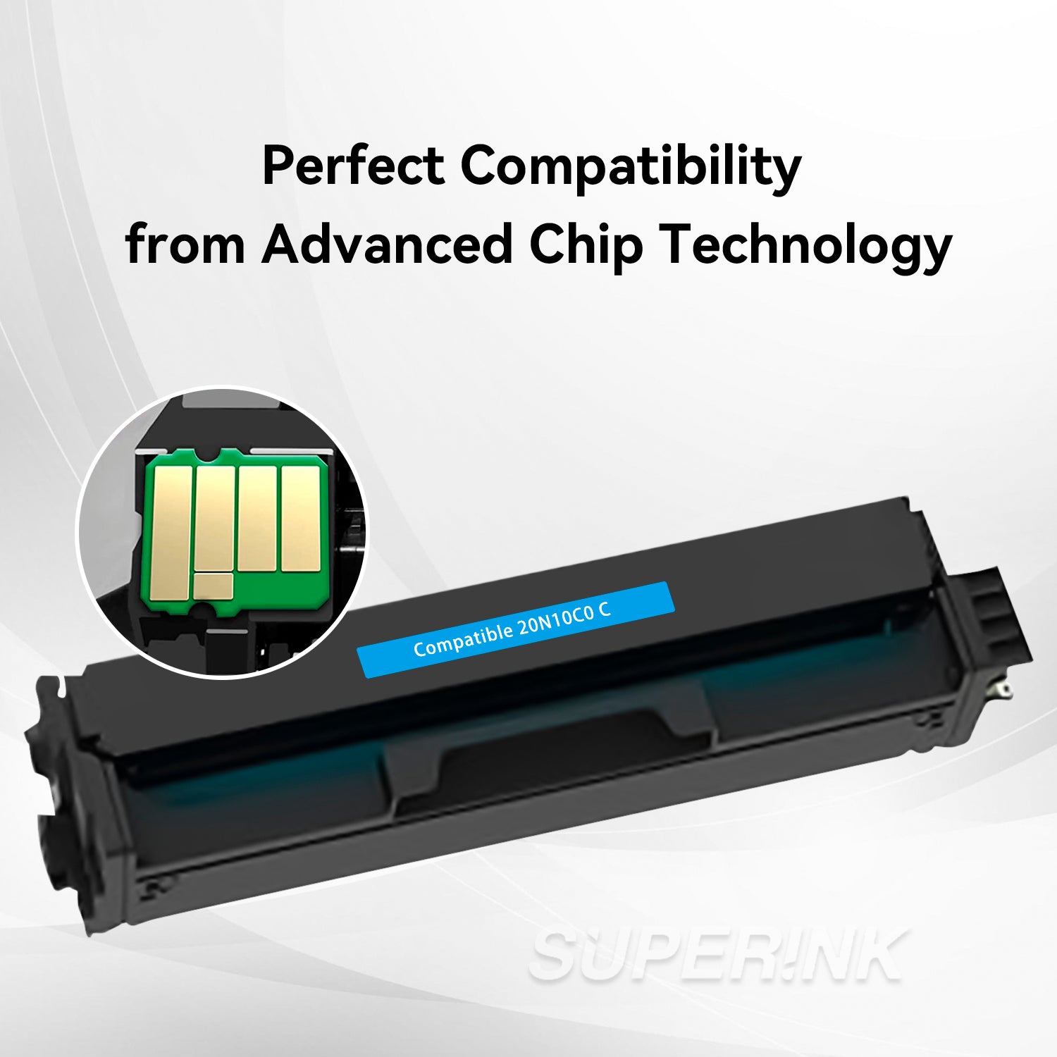Compatible Lexmark 20N10C0 Cyan Toner Cartridge By Superink