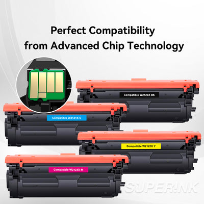 Compatible HP 212X With Chip Toner Cartridge Set By Superink