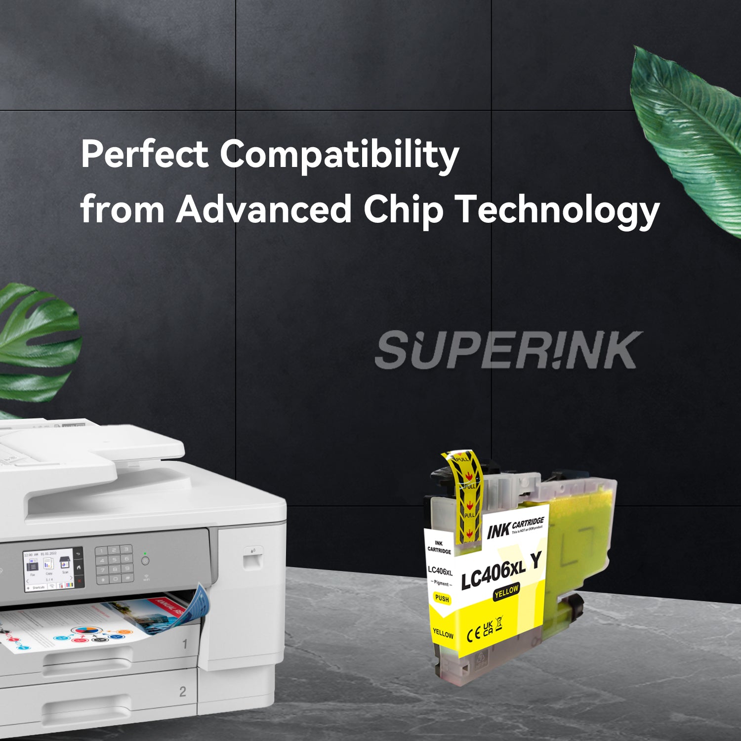 Compatible Brother LC406XL High Yield Yellow Ink Cartridge by Superink