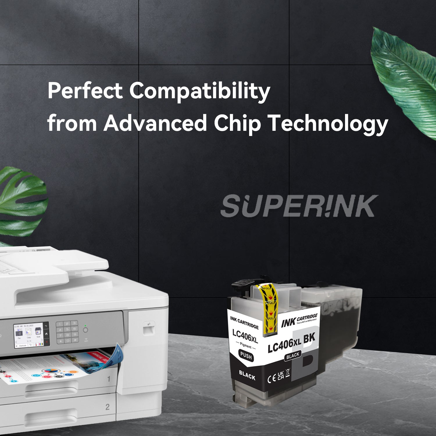 Compatible Brother LC406XL High Yield Black Ink Cartridge by Superink