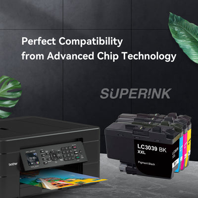 Compatible Brother LC3039XXL Combo Ink Cartridge BK/C/M/Y by Superink