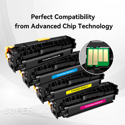 Compatible HP 304A Toner Cartridge Combo By Superink