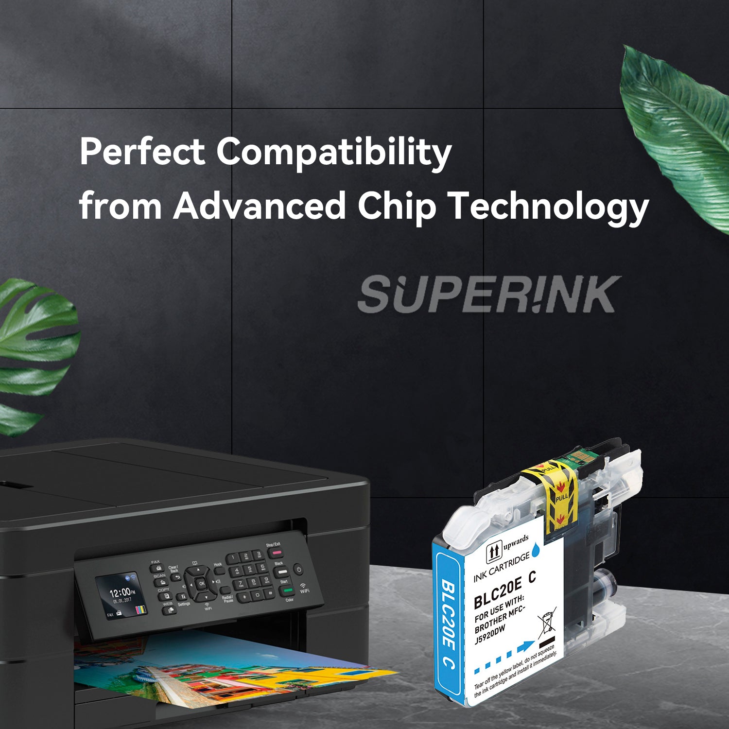 Compatible Brother LC20E Cyan Ink Cartridge by Superink