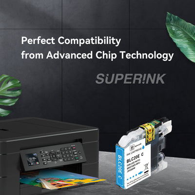Compatible Brother LC20E Cyan Ink Cartridge by Superink