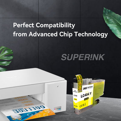 Compatible Brother LC404 Yellow Ink Cartridge by Superink