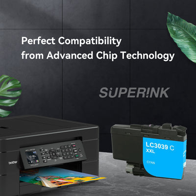 Compatible Brother LC3039XXL Cyan Ink Cartridge by Superink