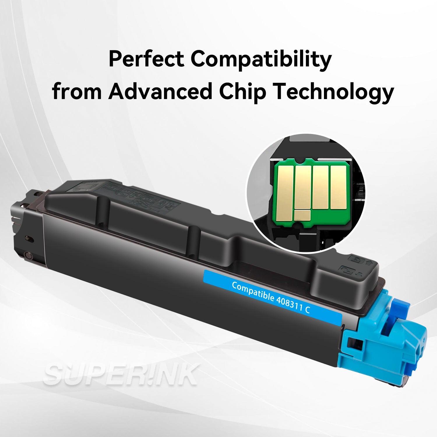 Compatible Ricoh 408311 Cyan Toner By Superink