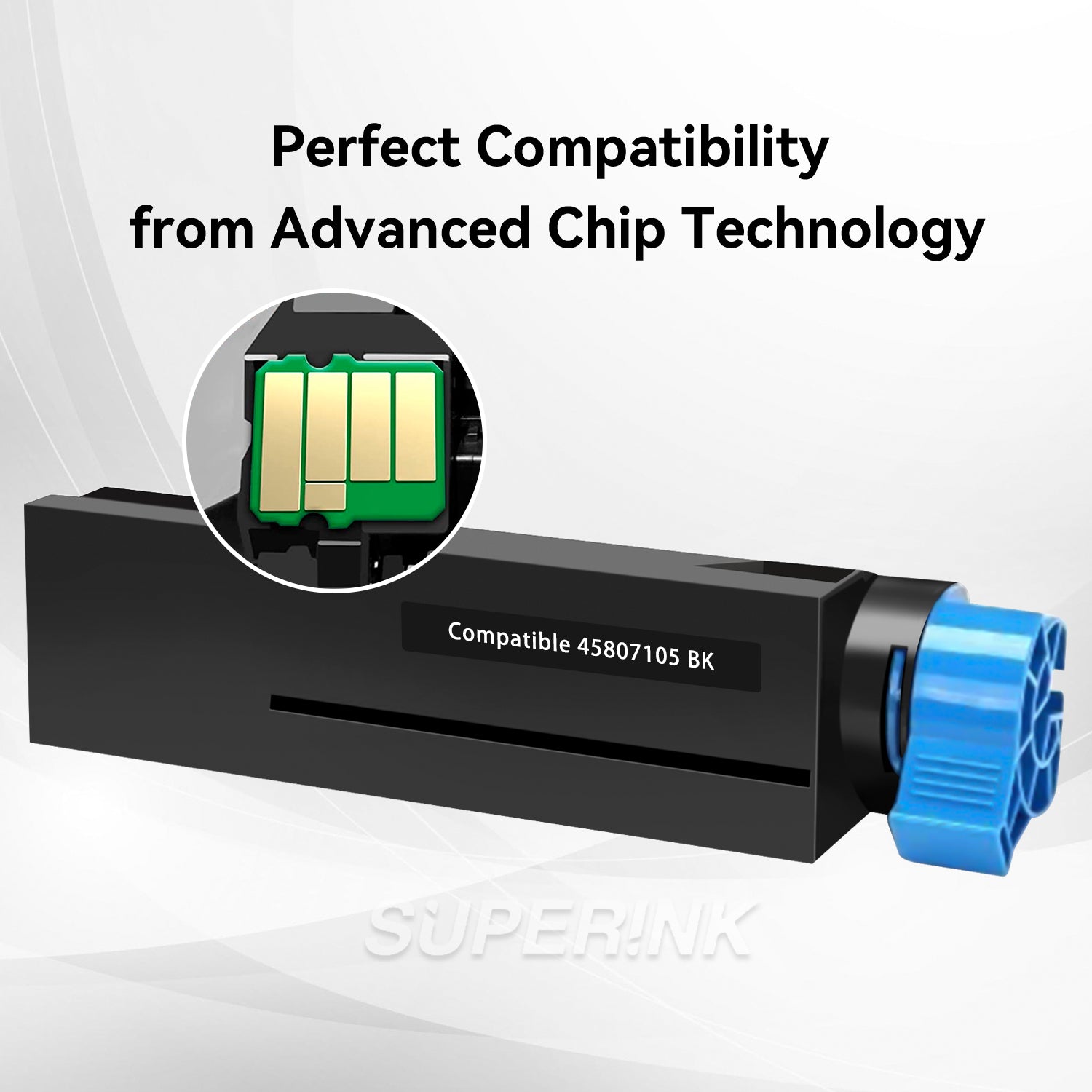 Compatible OKIDATA 45807105 Black Toner Cartridge By Superink