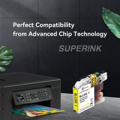 Compatible Brother LC20E Yellow Ink Cartridge by Superink