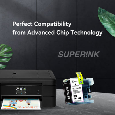 Compatible Brother LC203BK XL Black Ink Cartridge by Superink