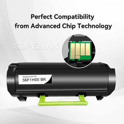 Compatible Lexmark 56F1H00 / 56F1000 Black Toner Cartridge by Superink