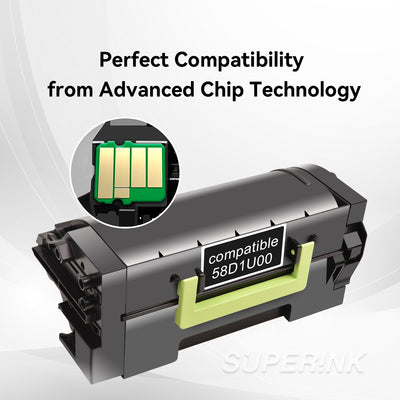 Compatible Lexmark 58D1U00 Toner Cartridge Black By Superink