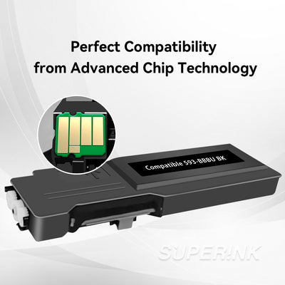 Toner noir compatible Dell C2660dn / C2665dn 593-BBBBU By Superink