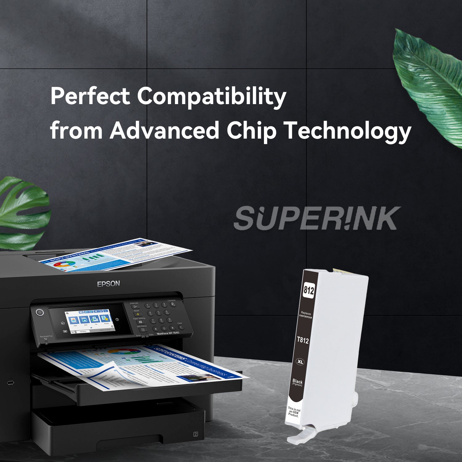 Compatible Epson T812XL Black High Yield Ink Cartridge