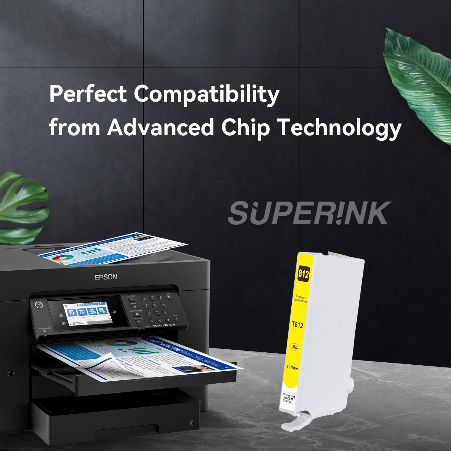 Compatible Epson T812XL Yellow High Yield Ink Cartridge