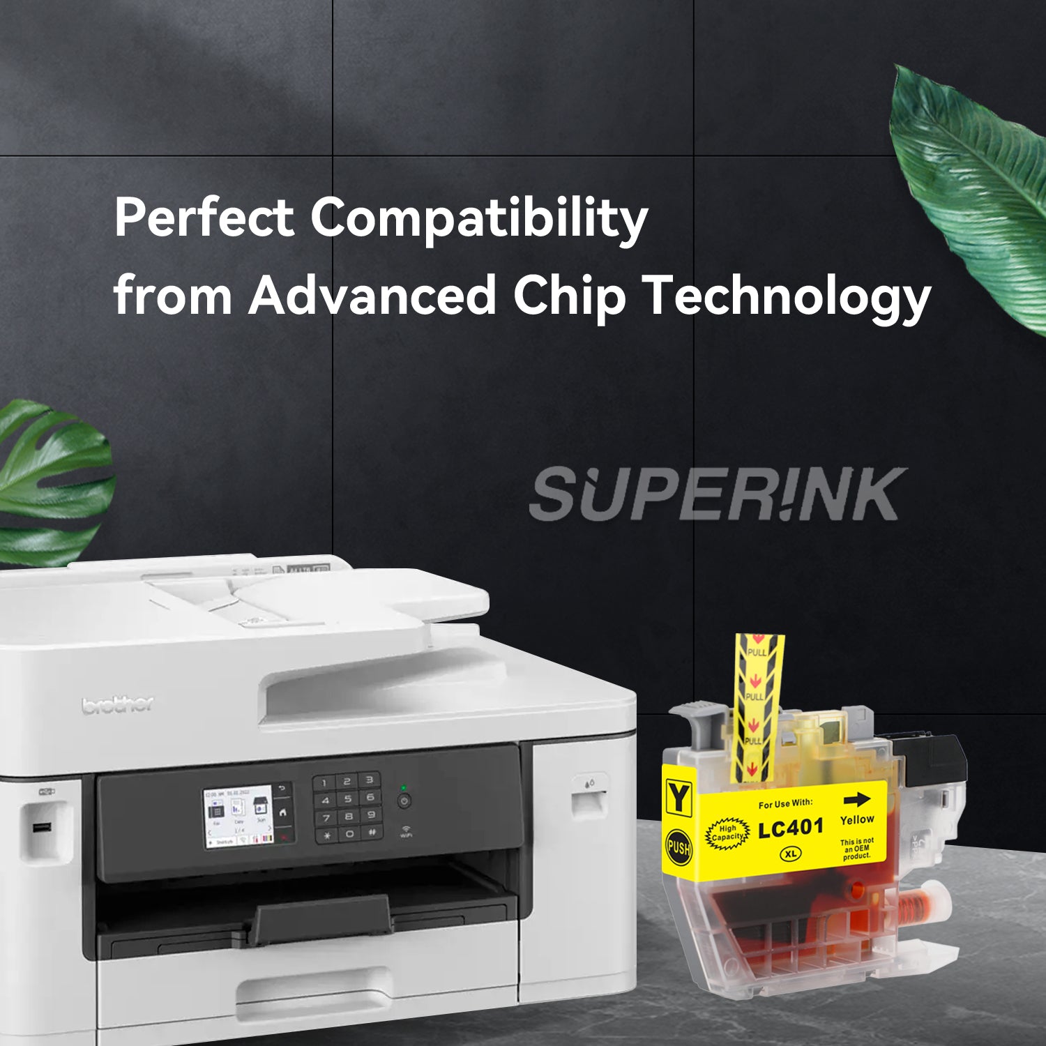 Compatible Brother LC401XL Yellow Ink Cartridge by Superink