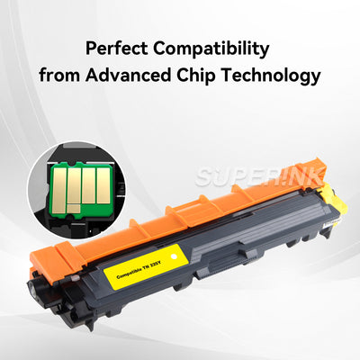 Compatible Brother TN225 Yellow Toner Cartridge High Yield By Superink
