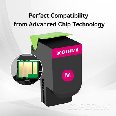 Compatible Lexmark 80C1HM0 CX410 / CX510 toner magenta par Superink