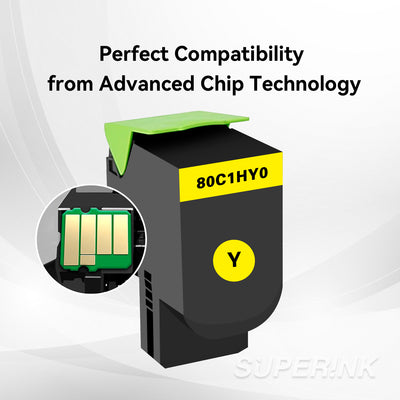 Compatible Lexmark 80C1HY0 CX410 / CX510 Yellow Toner By Superink