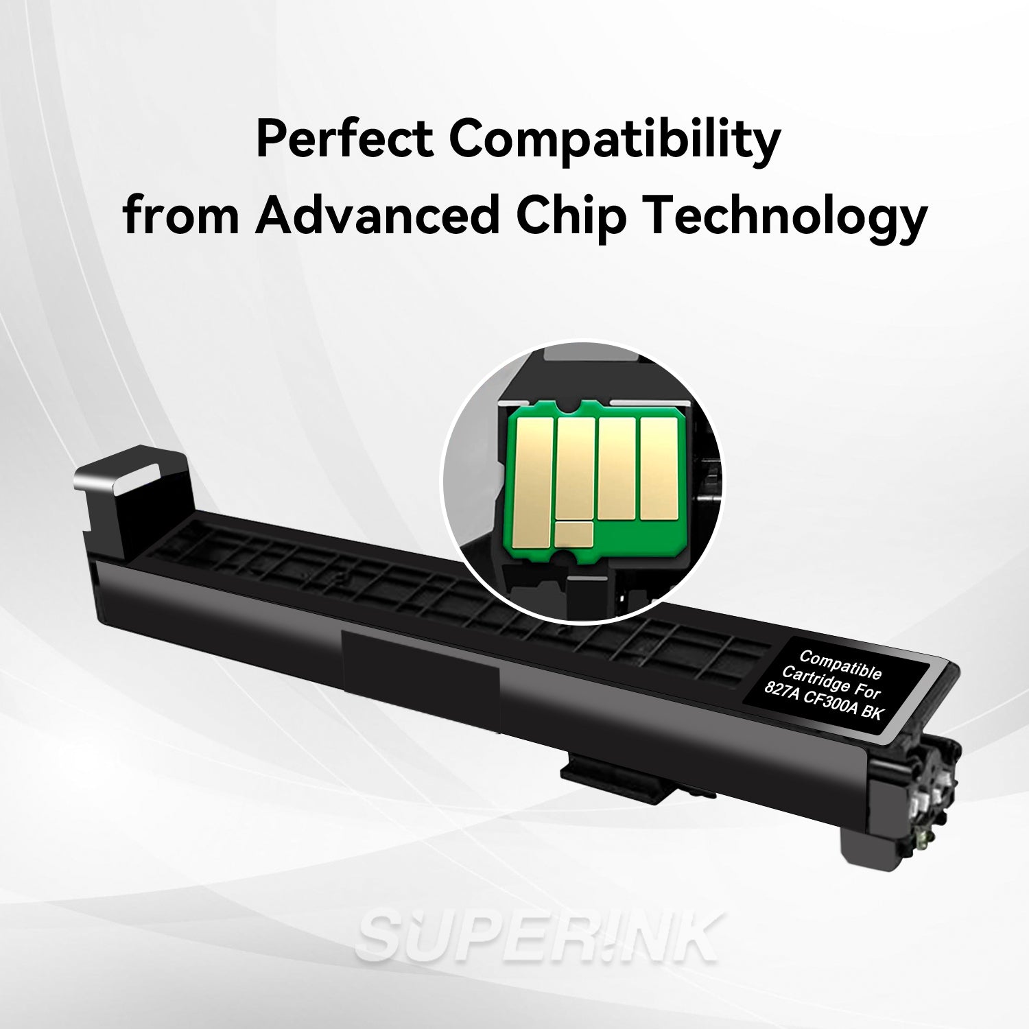 Compatible HP CF300A / HP 827A Black Toner Cartridge By Superink