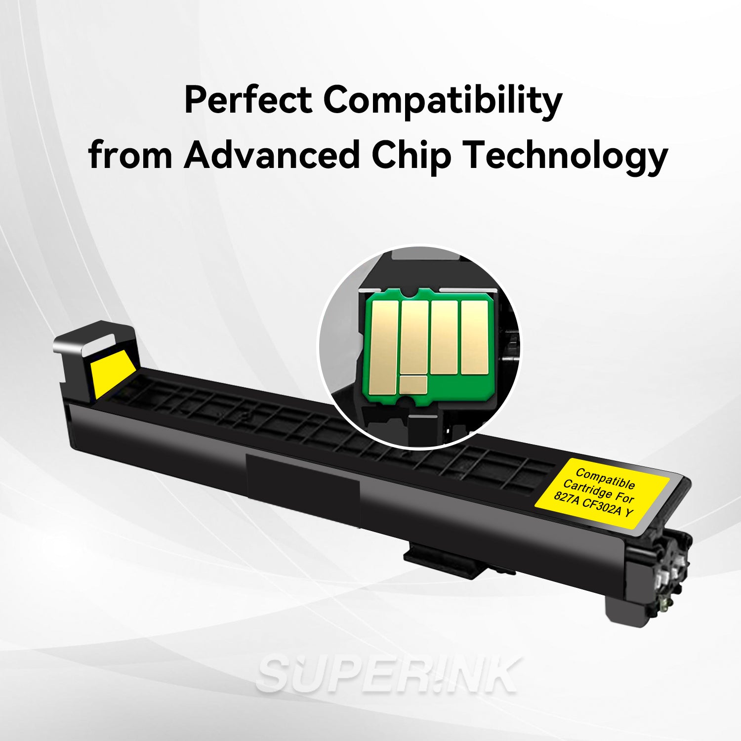 Compatible HP CF302A / HP 827A Yellow Toner Cartridge By Superink