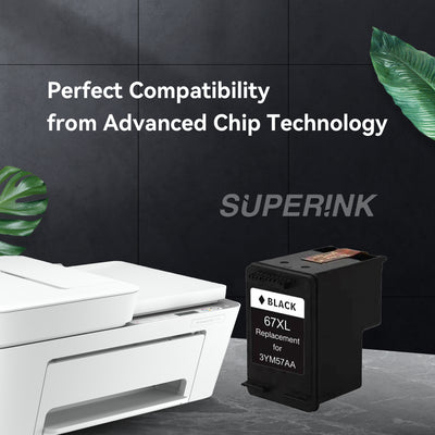 Compatible HP 67XL Black Ink Cartridge By Superink