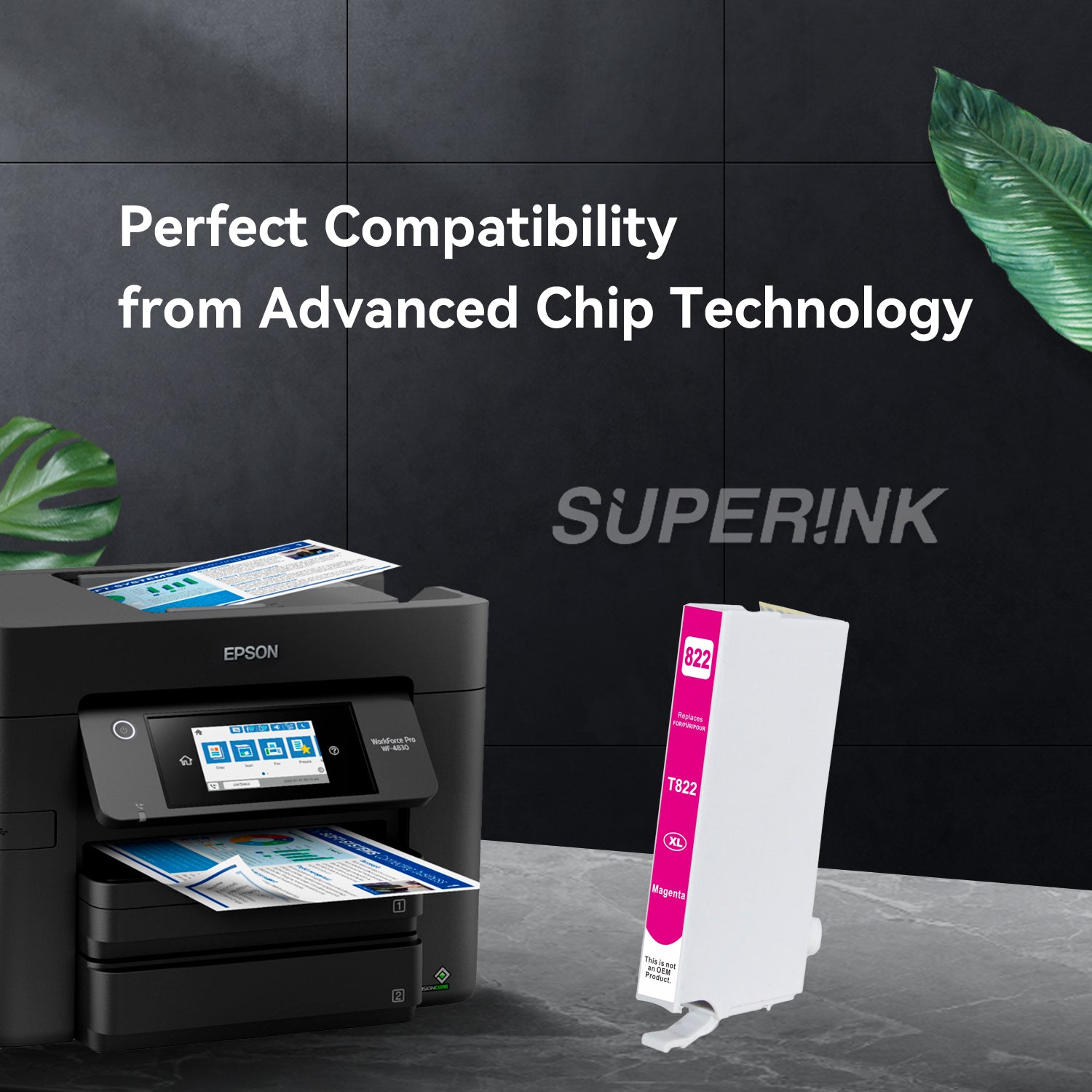 Compatible Epson T822XL Magenta High Yield Ink Cartridge
