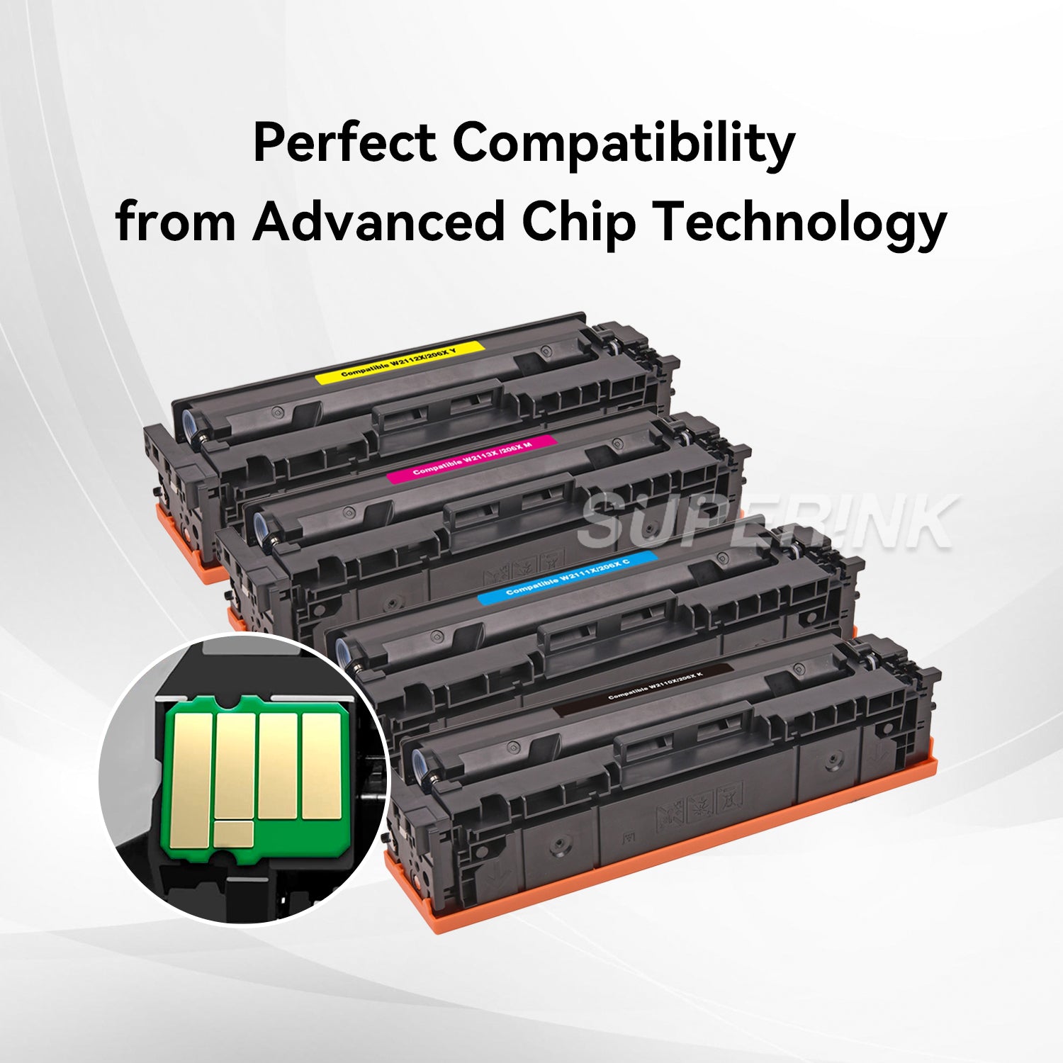 Compatible HP 206X Toner Cartridge Set By Superink