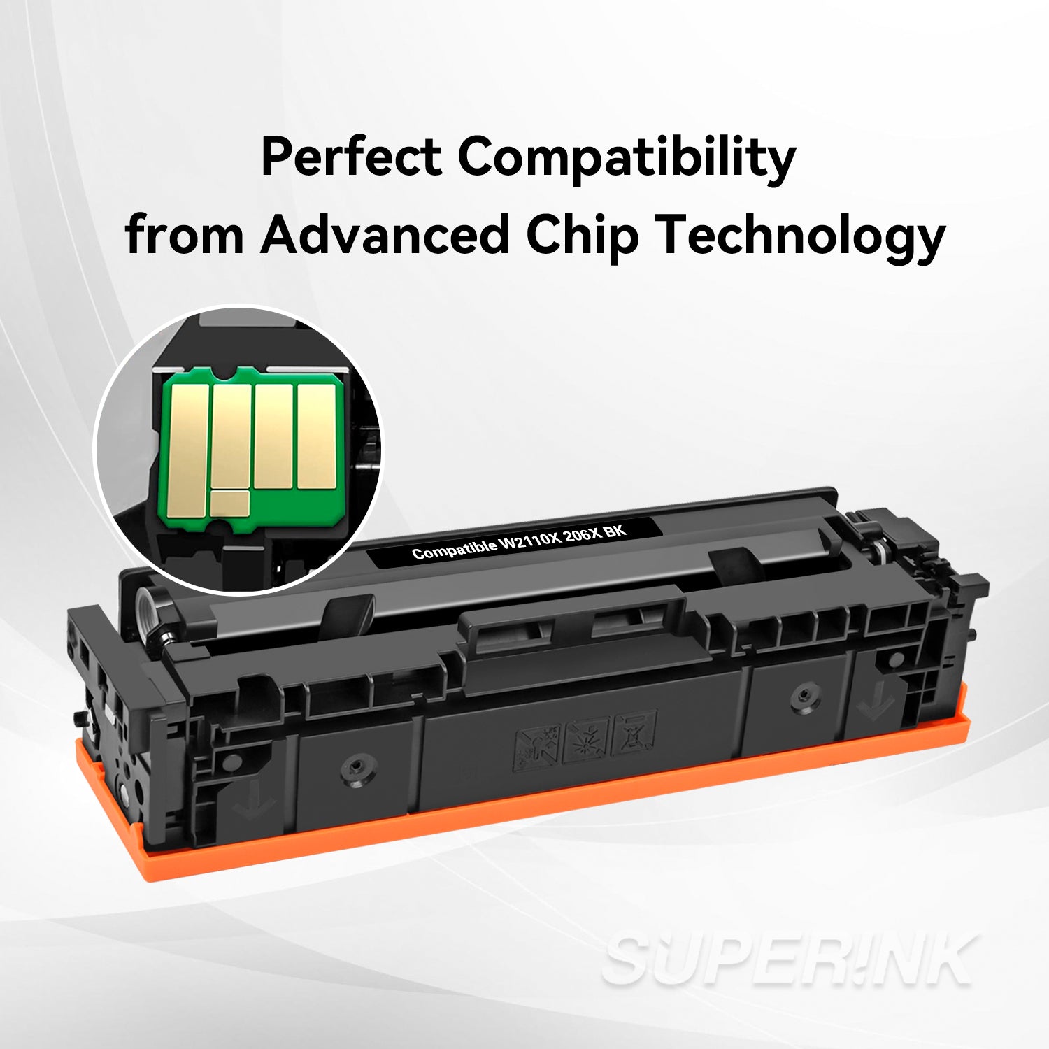 Compatible HP W2110X / 206X Black Toner By Superink