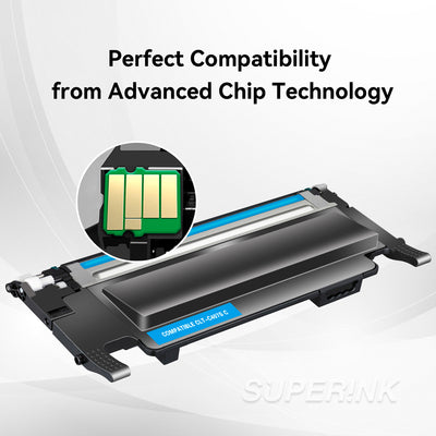 Compatible Samsung CLT-C407S Cyan Toner Cartridge By Superink