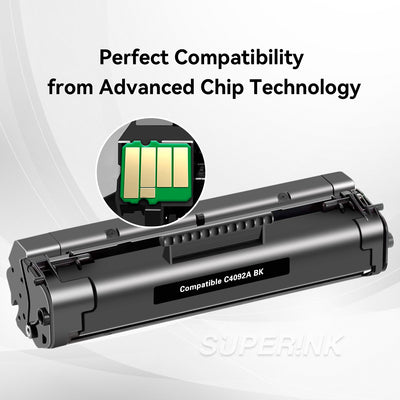 Compatible HP 92A (C4092A) Black Toner Cartridge By Superink