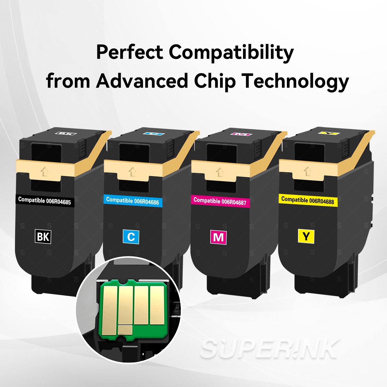 Compatible Xerox C410 / C415 High Yield Toner Cartridge Combo BK/C/M/Y