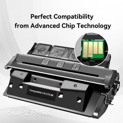 Compatible HP 27X C4127X Black Toner Cartridge By Superink