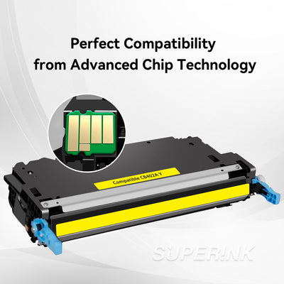 Cartouche de toner jaune HP CB402A compatible par Superink
