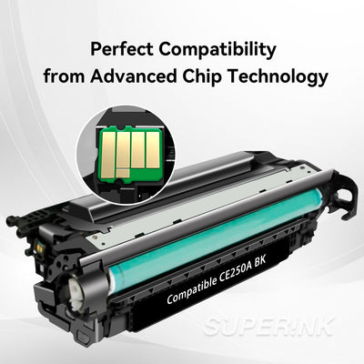 Compatible CE250A HP 504A Black Toner Cartridge By Superink