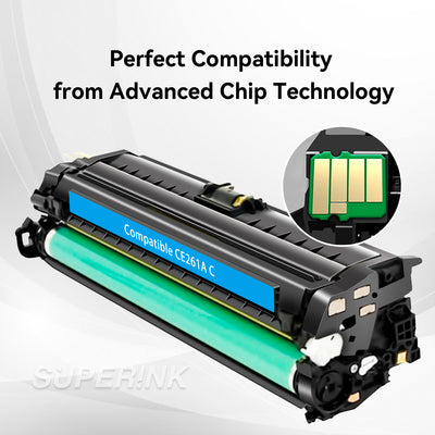 Compatible HP CE261A Cyan Toner Cartridge (HP 648A) By Superink