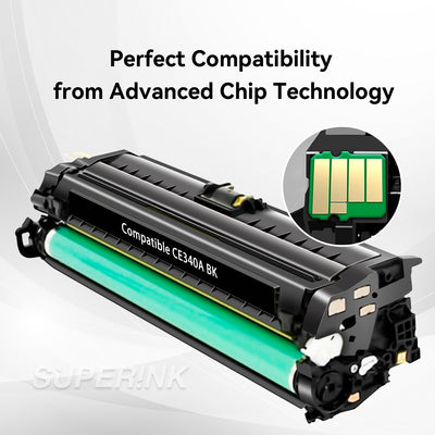 Cartouche de toner noir compatible HP CE340A / HP 651A par Superink