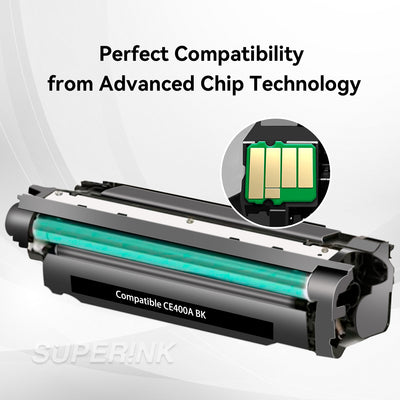 Compatible HP CE400A (HP 507A) Toner Cartridge Black By Superink