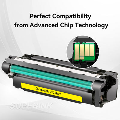 Compatible HP CF032A Yellow Toner Cartridge (HP 646A) By Superink